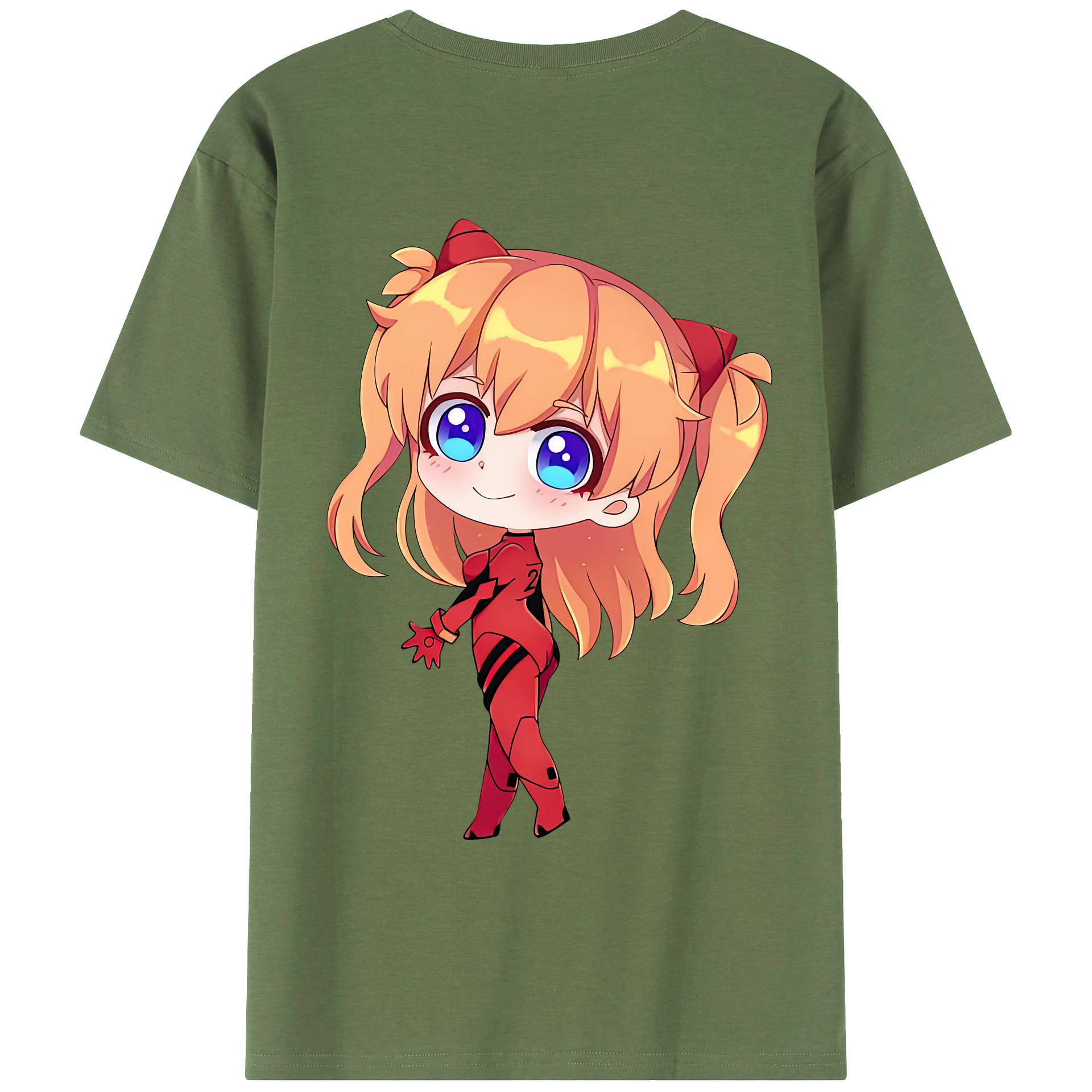 （画像用） EVA 新世紀エヴァンゲリオン 綿100％ メンズ半袖Tシャツ（バックプリント） 通気性